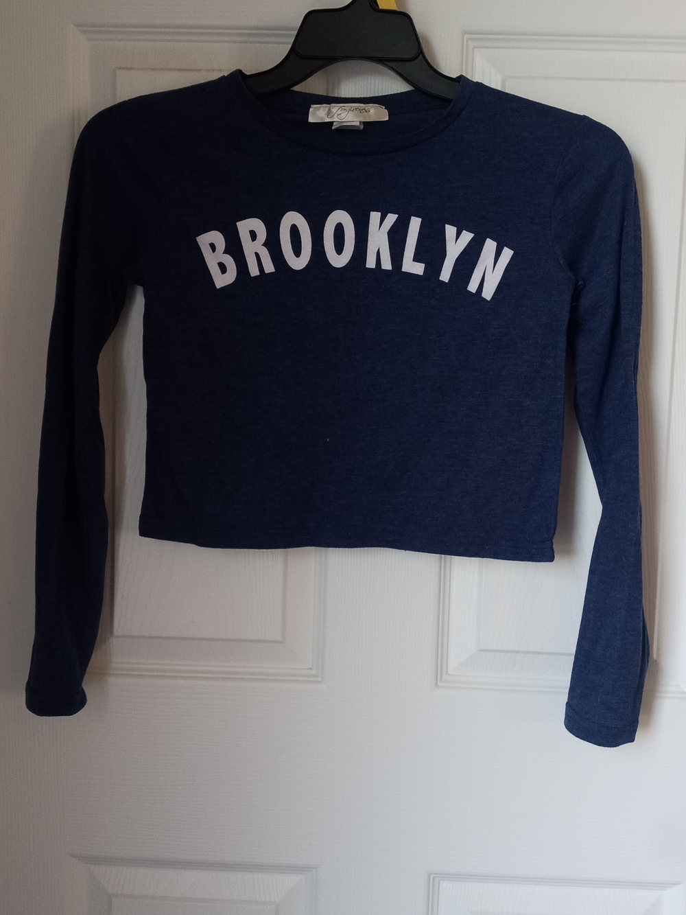 Brooklyn Navy Cropped Long-Sleeve Top